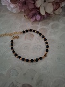 Bransoletka handmade z naturalnych kamieni hematyt noc kairu