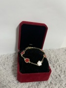 NOWA Bransoletka ala van cleef czerwona