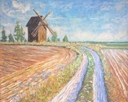 Olej/ płótno "Wiatrak"