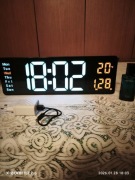 Zegar LED 38cm z pilotem i ładowarką