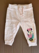 34. Różowe pudrowe spodnie dresowe myszka mini rozmiar 74