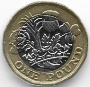 W.Brytania 1 funt 2016