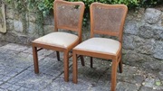 Fotele krzesła x2 stare antyk ratan retro PRL vintage Art Deco