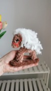 Konik na szydełku, rocking horse handmade, dekoracja 