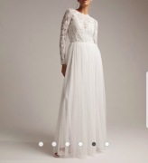 Asos suknia slubna koronka perły zdoniona 