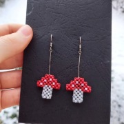Kolczyki muchomor handmade