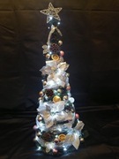 Choinka stożek led dekorowany różne kolory 80cm