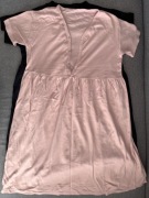 KOSZULA NOCNA CIĄŻOWA DO PORODU BAWEŁNIANA KRÓTKI RĘKAW rozmiar S CZARNA