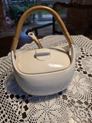 Ceramiczna terryna waza z łyżką i bambusowym uchwytem