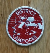 USA AMERYKAŃSKA NASZYWKA PATCH SKAUTÓW CZERWONE CAMPOREE LATA 60