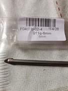 Wiertło fi 6mm do szkła, gresu chwyt fi 5 mm