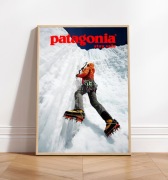 Patagonia climber mountain góra plakat A3 z ramą (29,7 cm x 42 cm)