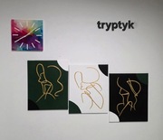 Tryptyk "Andrzejkowe bohomazy " obraz 3x 40x50cm -% na święta