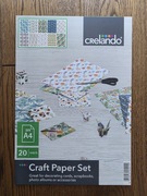 Zestaw kreatywny blok papierów z 10 motywami kolory 20 arkuszy A4