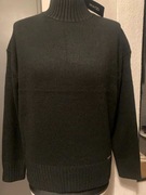 OCHNIK klasyczny sweter tunika oversize półgolf czarny