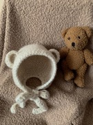 Dziecięca czapka bonetka wełniana z merino i kaszmiru