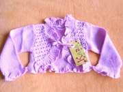 Nowy Ażurowy sweterek róż dz 98 cm