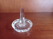 Kryształowy stojaczek na pierścionki   z czasów PRL