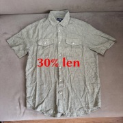 Koszula męska, casualowa 30% len, Hampton Republic r S-jak nowa.