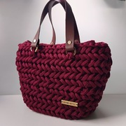 Torebka Koszyk bordo wino czerwień 