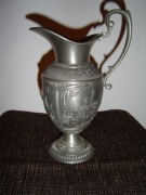 SYGNOWANY STARY DZBAN Z CYNY 22,50 cm OZDOBA VINTAGE CYNA