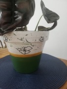 Doniczka osłonka recznie malowana gliniana terakot