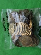 Zestaw 50szt JaszczurkaZielona 2złSaszetka bankowa-mennicza Tak jak na foto