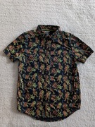 Czarna kolorowa neonowa koszula w dinozaury origami F&F 122 jak nowa