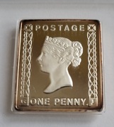 Numizmat Najcenniejsze znaczki świata w srebrze  - W.Brytania 1 penny 1840