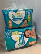 2x Pampers Active Baby rozmiar 3 pieluchy 