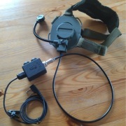 Zestaw słuchawkowy Bowman Evo III + podwójne PTT z wtykiem do Baofeng