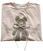 T-shirt oversize teddy beż