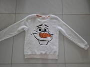 Biały polar z podobizną olafa