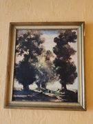 Obraz Włodzimierz Bartoszewicz Drzewa reprodukcja z prl 1982 rok