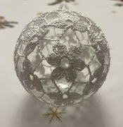 Bombki choinkowe 6 sztuk średnica 10cm Ręcznie robione na szydełku 