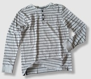 M&S piżama góra bluzka z długim rękawem biała w paseczki 146-152cm