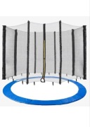 Osłona krawędzi trampoliny + siatka na 8 słupków 366 cm