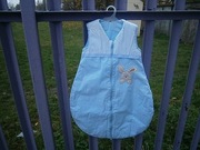 Niebiesko jasny śpiwór niemowlęcy, rozmiar: 29 cm szerokosć, 64 cm długość