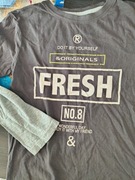 Bluzka bawełniana długi rękaw t-shirt chłopięca rozmiar 134/140 z nadrukiem