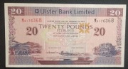 BANKNOT 20 FUNTÓW SZTERLINGOWYCH 2014 ULSTER   BANK LIMITED  -XF+++