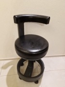 Krzesło obrotowe lekarskie Siemens Sirona fotel vintage skóra