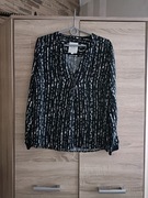 Czarno biała bluzeczka z wiskozy 