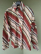 Koszula męska w ukośne paski rozmiar L