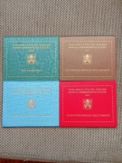 Watykan, monety euro,2010/2011/2012/2015r,  4 szt, UNC.