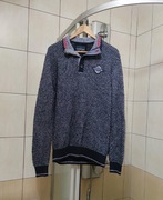 Sweter sweterek M Canda C&A Germany premium cotton bawełniany szary siwy 