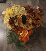 Kompozycja stroik LED na grób cmentarz jesienna do domu wszystkich świętych