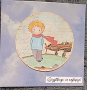 Kartka urodzinowa ręcznie robiona mały książę 