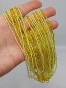 Naszyjnik Orientalna kaskada cytryna, żółty wielowarstwowy masywny Handmade