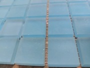 Mozaika szklana 25x25cm niebieska satyna