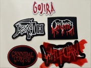 Naszywki zespołów Death Metal: Gojira / Obituary / Cannibal Corpse 